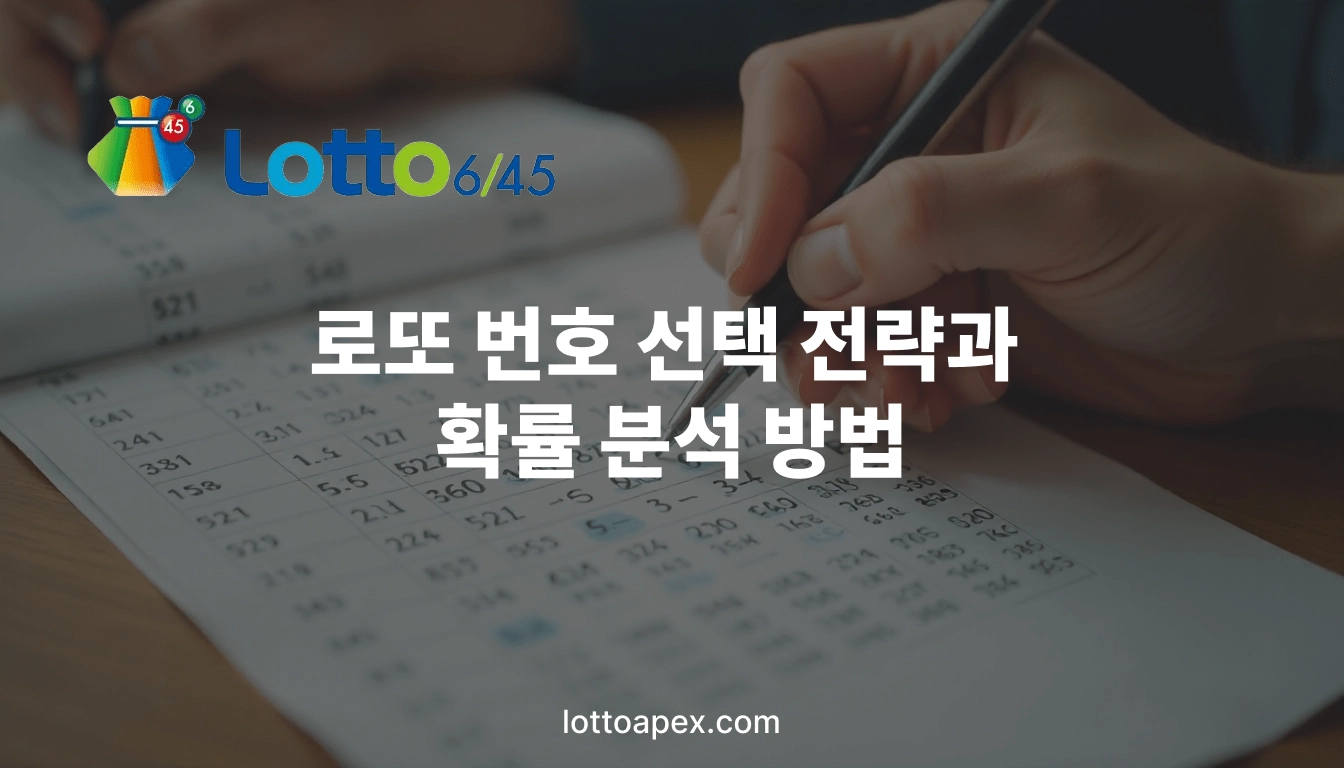 단순한 운이 아닌 수학적 전략으로 로또 당첨 확률을 높이는 방법을 연구하는 LottoApex 개발자의 분석 데스크
